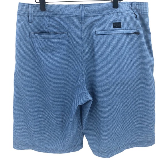 O’Neill Mens Size 36 Blue Striped Hybrid 10" Shorts Water to Land - Picture 7 of 7